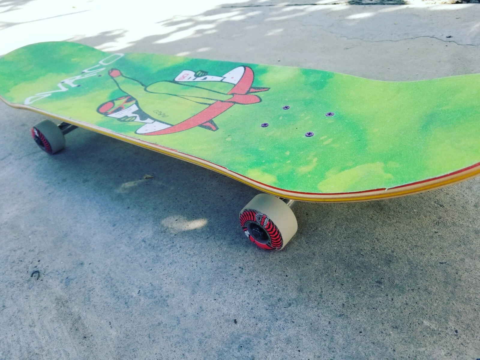 DVRSO Griptape skateboard "toxic girl" design.